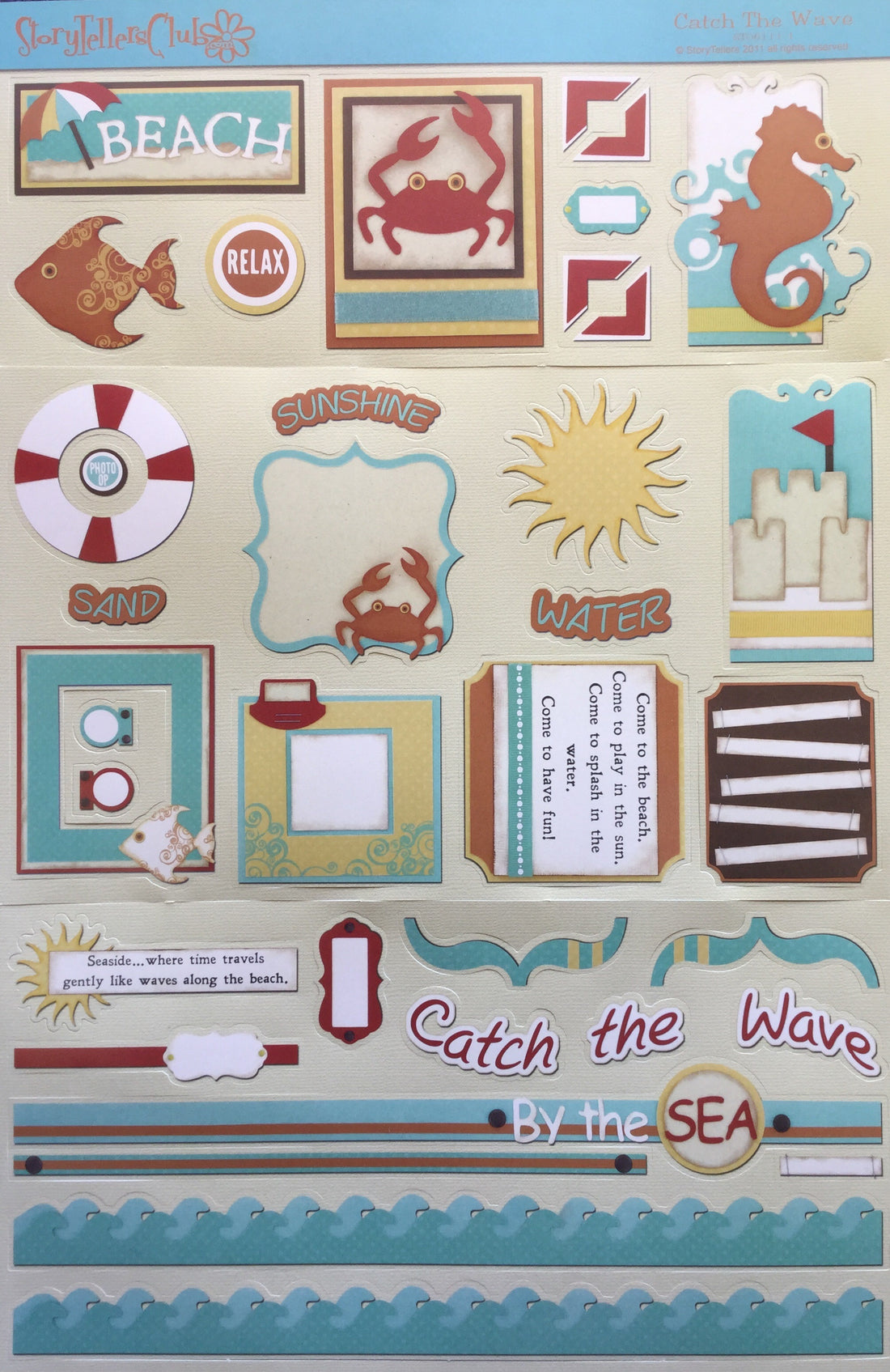 StoryTellers CATCH THE WAVE DIECUTS Beach ST061 11-1 13"X18"
