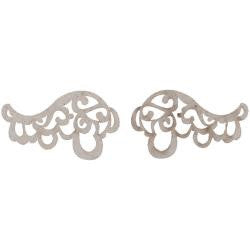 Fabscraps ANGEL WINGS Die-Cut Grey Chipboard Word - Scrapbook Kyandyland