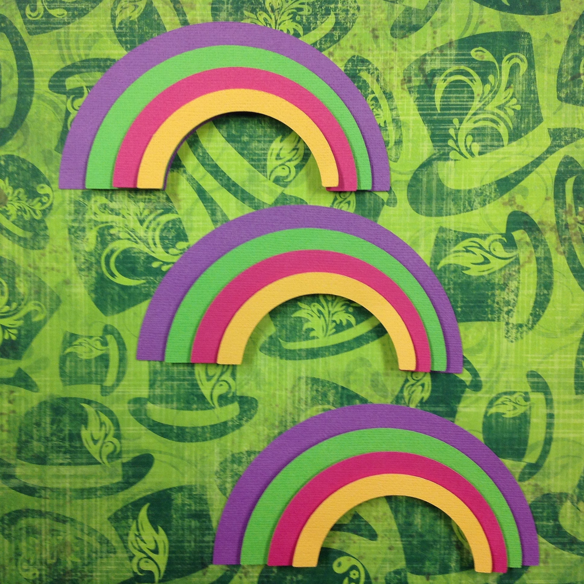 St. Patricks Day 3D RAINBOW Diecuts