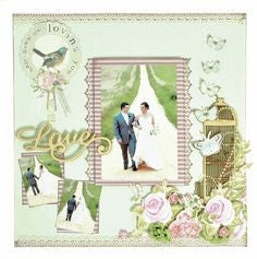Kaisercraft TRUE ROMANCE 12"X12" Scrapbook Cardstock Sheet