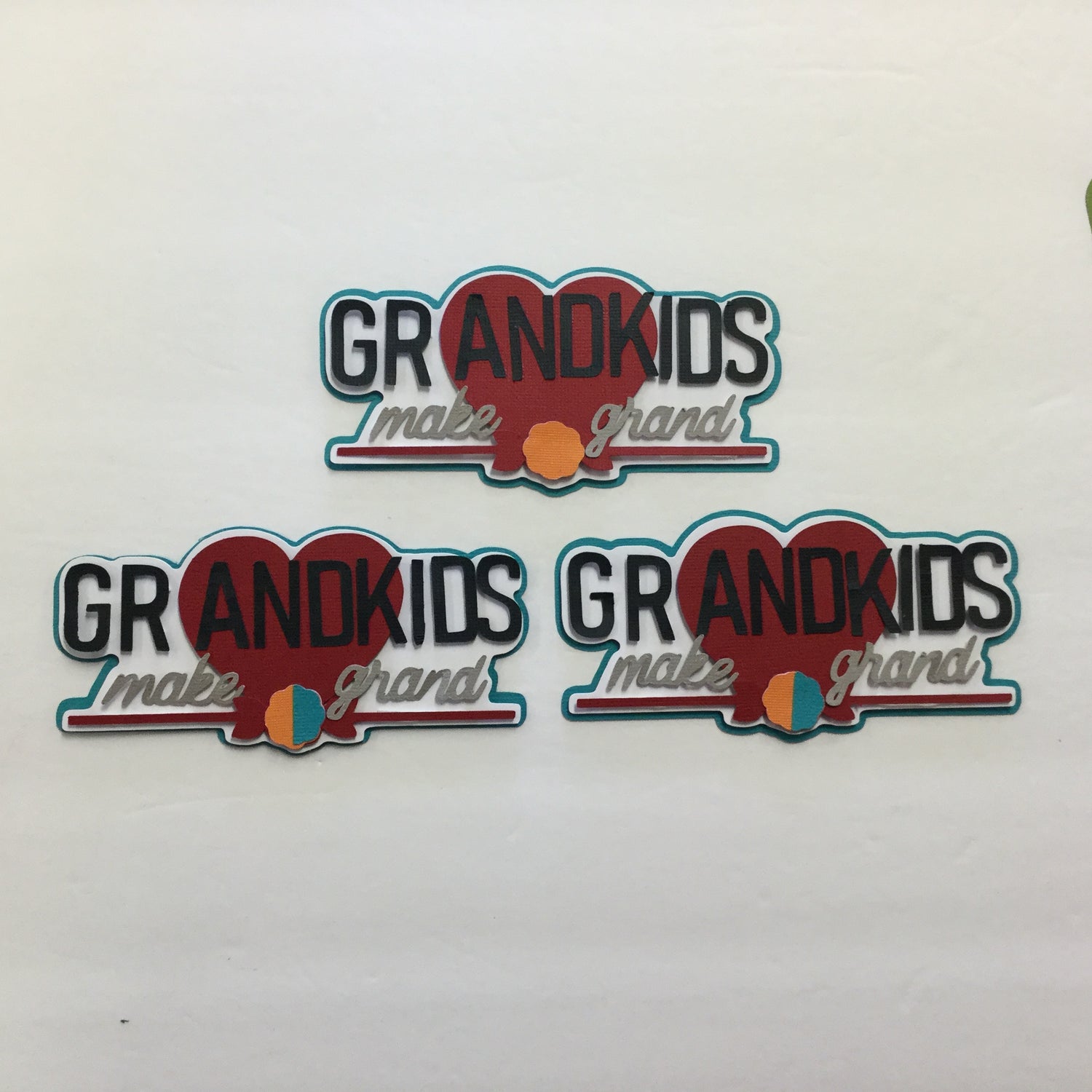 GRANDKIDS MAKE LIFE GRAND Scrapbook Die Cut Embellishment Scrapbookrus