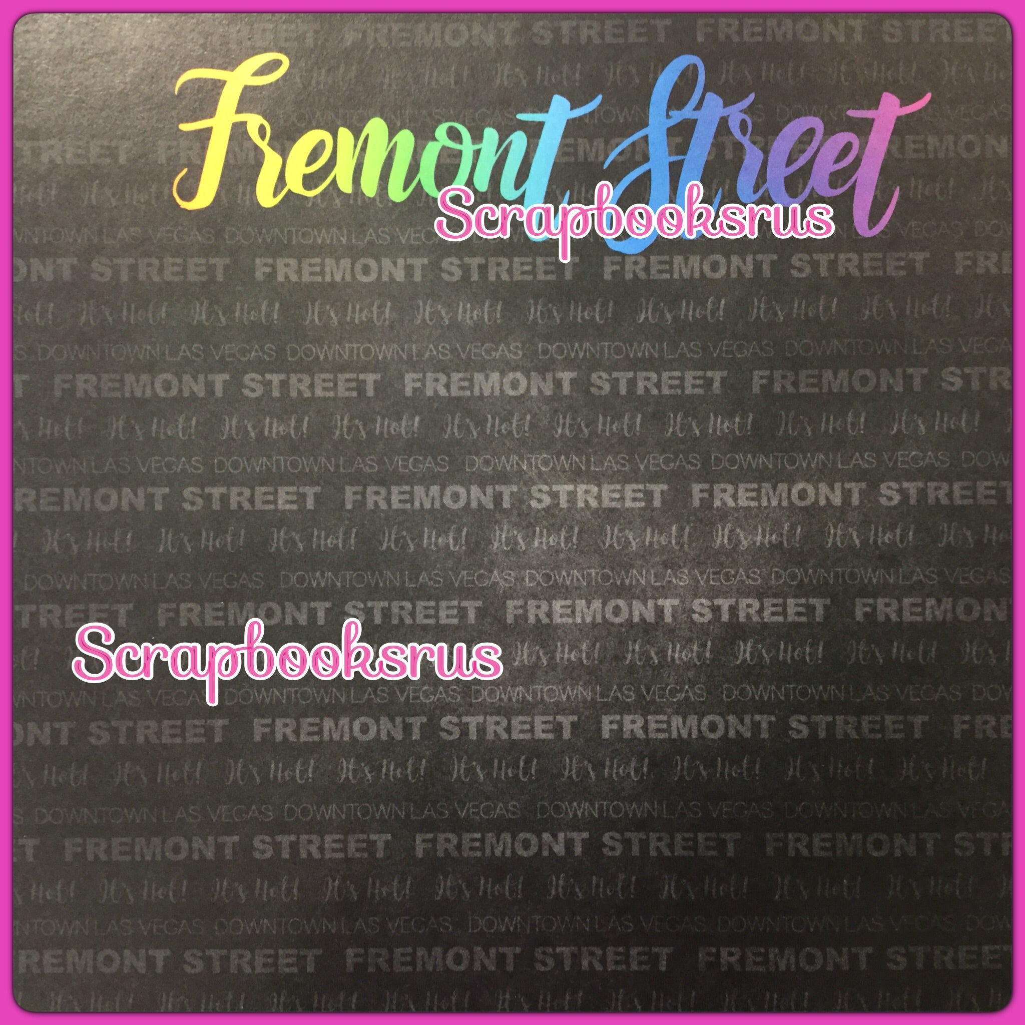 NEON FREMONT STREET 12"X12" Downtown Las Vegas Scrapbook Paper @Scrapbooksrus