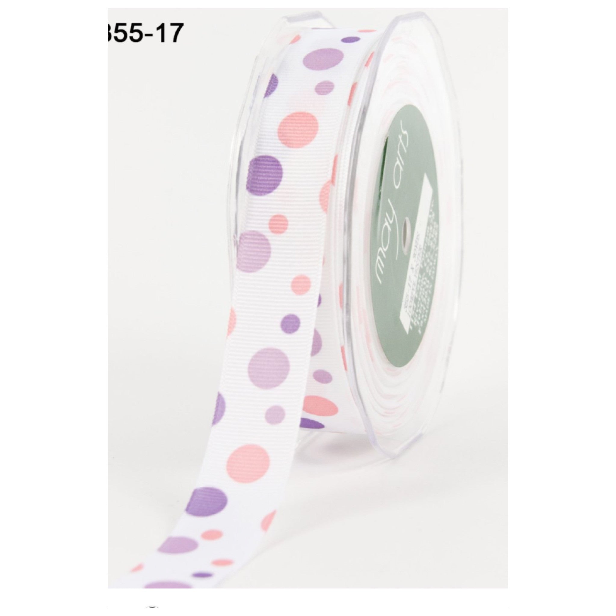May Arts 7/8" Grosgrain Bubble Dot Ribbon 1 yard