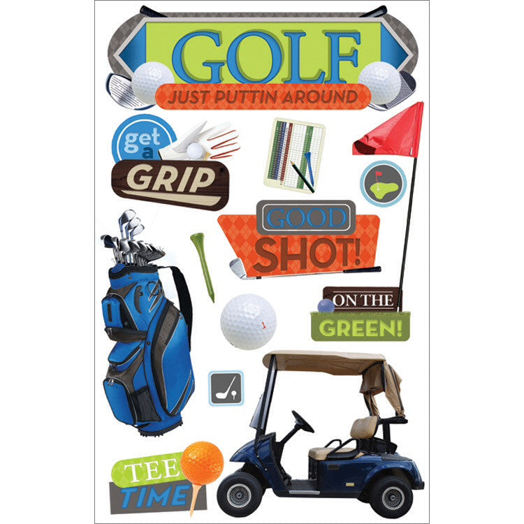 Paper House SPORTS 3D Stickers 4.5"x 7" - Scrapbook Kyandyland