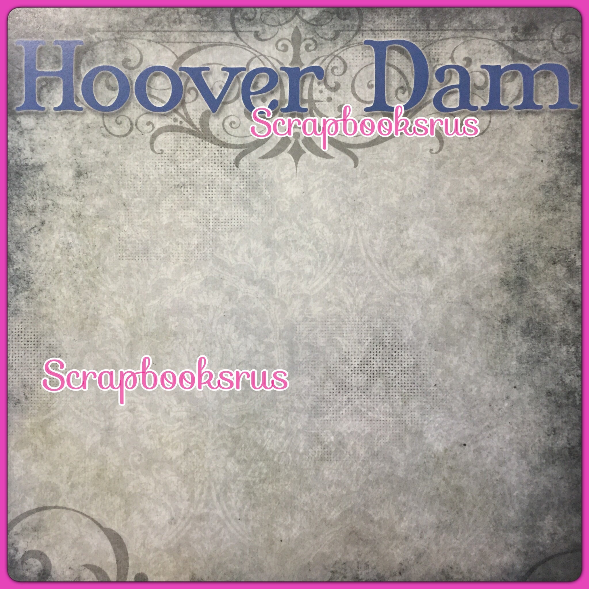 Old Antique HOOVER DAM 12"X12" Scrapbook Travel Paper Scrapbooksrus