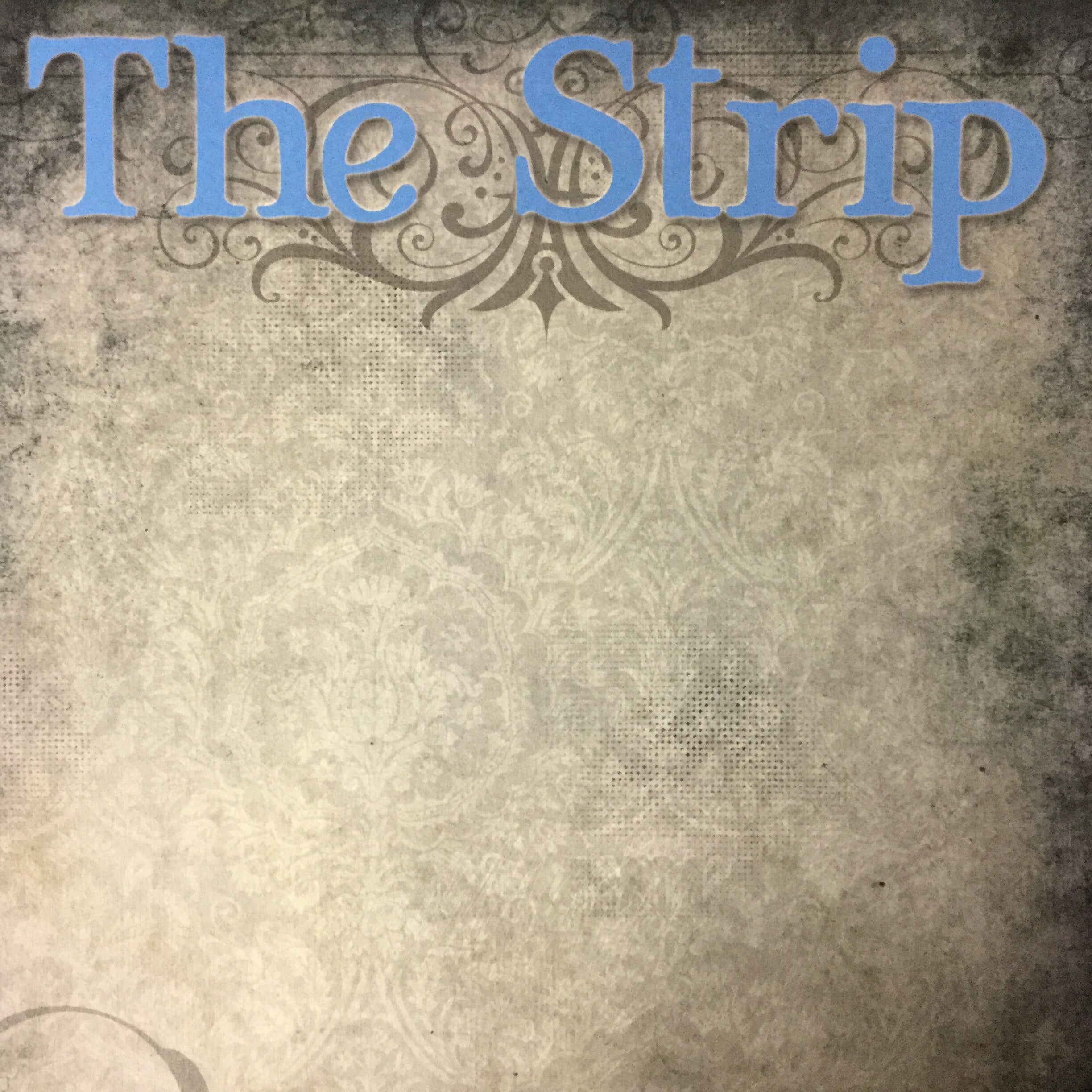 Old Antique THE STRIP 12"X12" Custom Travel Paper LV