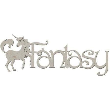 Fabscraps FANTASY DieCut Chipboard Word