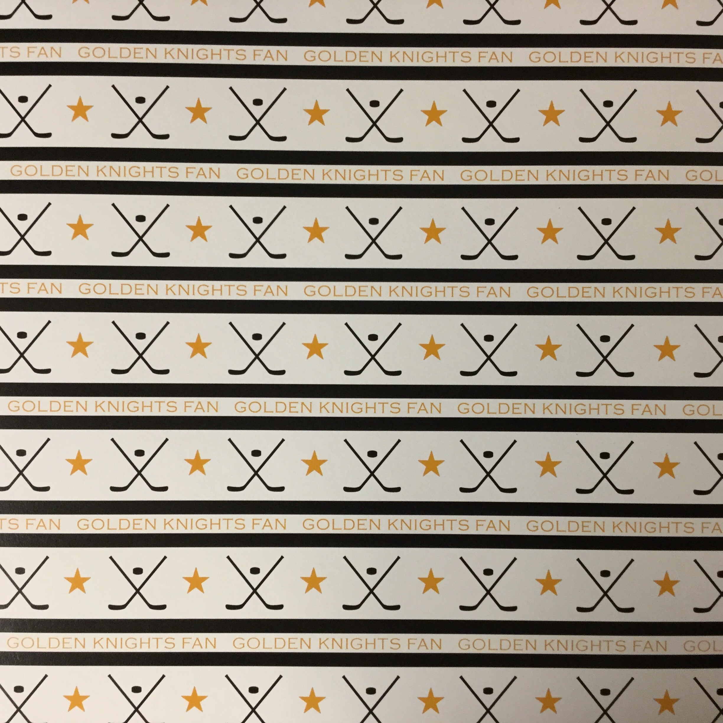Golden Knights PRIDE HOCKEY KIT Yellow 12"X12" Scrapbook Paper 12 Sheets