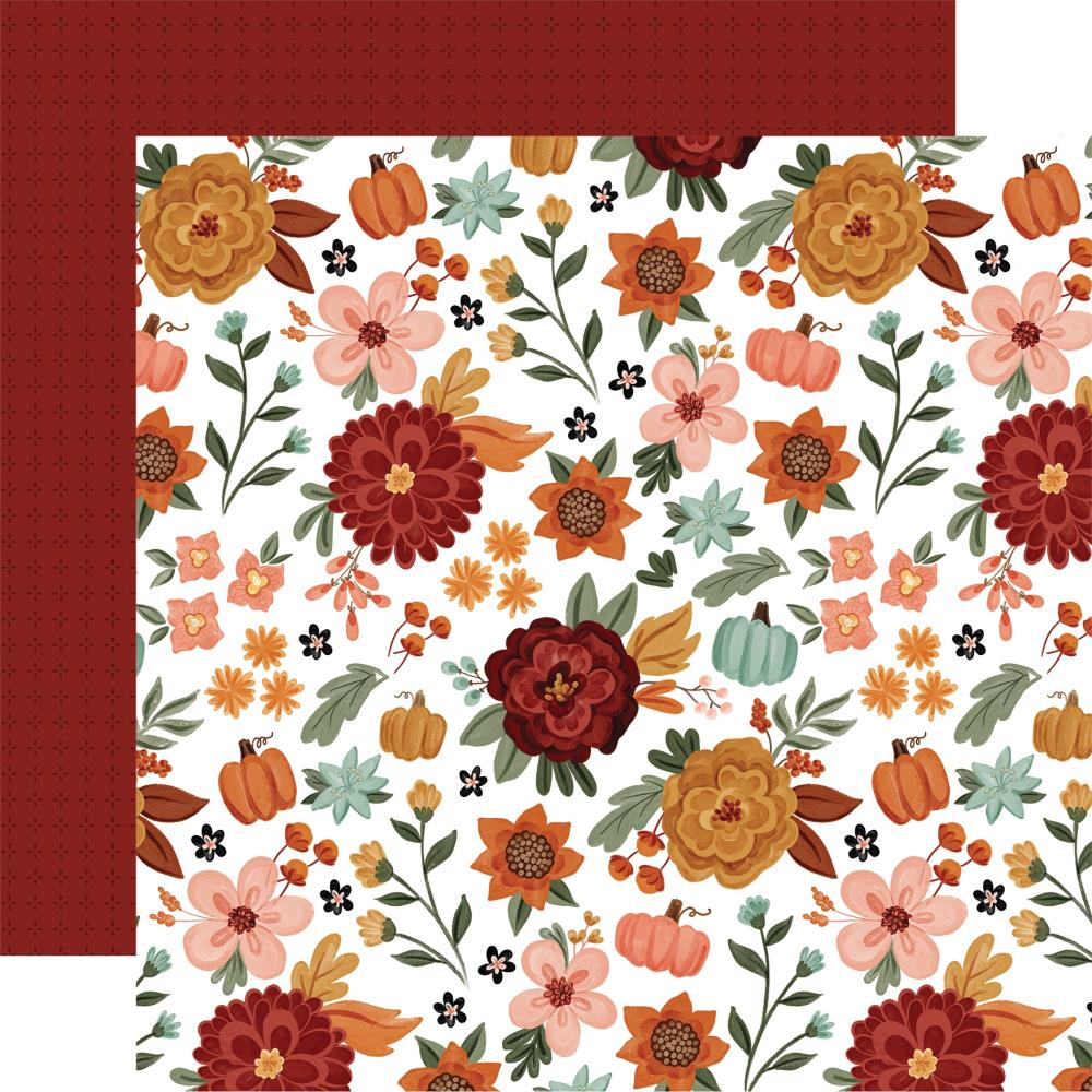 Echo Park Welcome Fall AUTUMN BLOOM 12"X12" Cardstock Paper