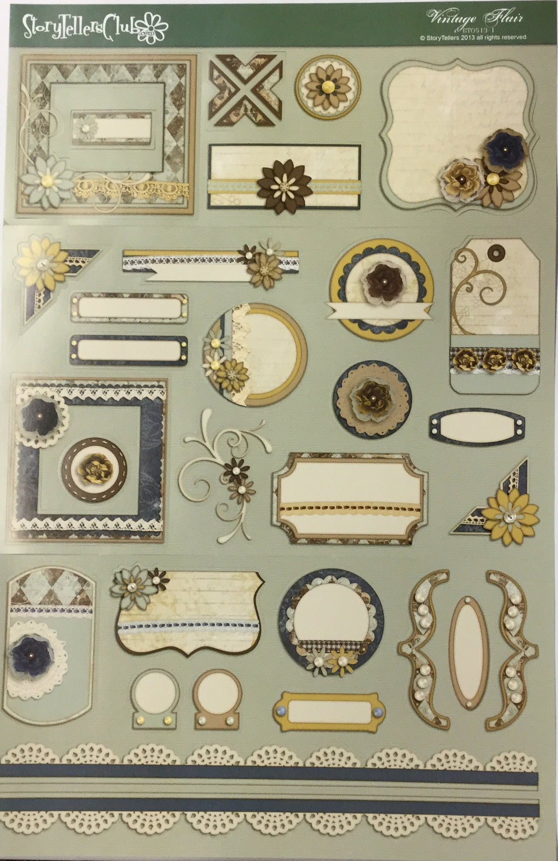 StoryTellers VINTAGE FLAIR 13-1 13"X18" DIECUT Scrapbooksrus
