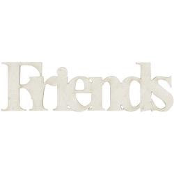Fabscraps FRIENDS Die-Cut Grey Chipboard Word - Scrapbook Kyandyland