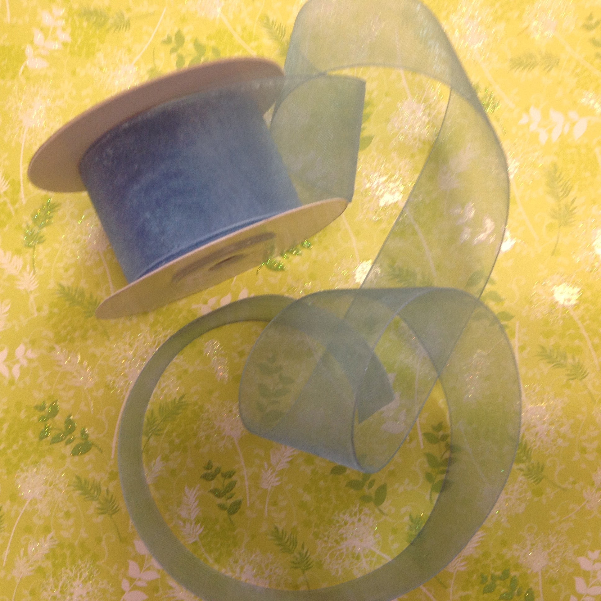 May Arts 1 1/2" Sheer Organza Ribbon 1 yard - Scrapbook Kyandyland