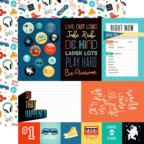 Echo Park TEEN SPIRIT BOY 12"X12" Scrapbook Collection Kit