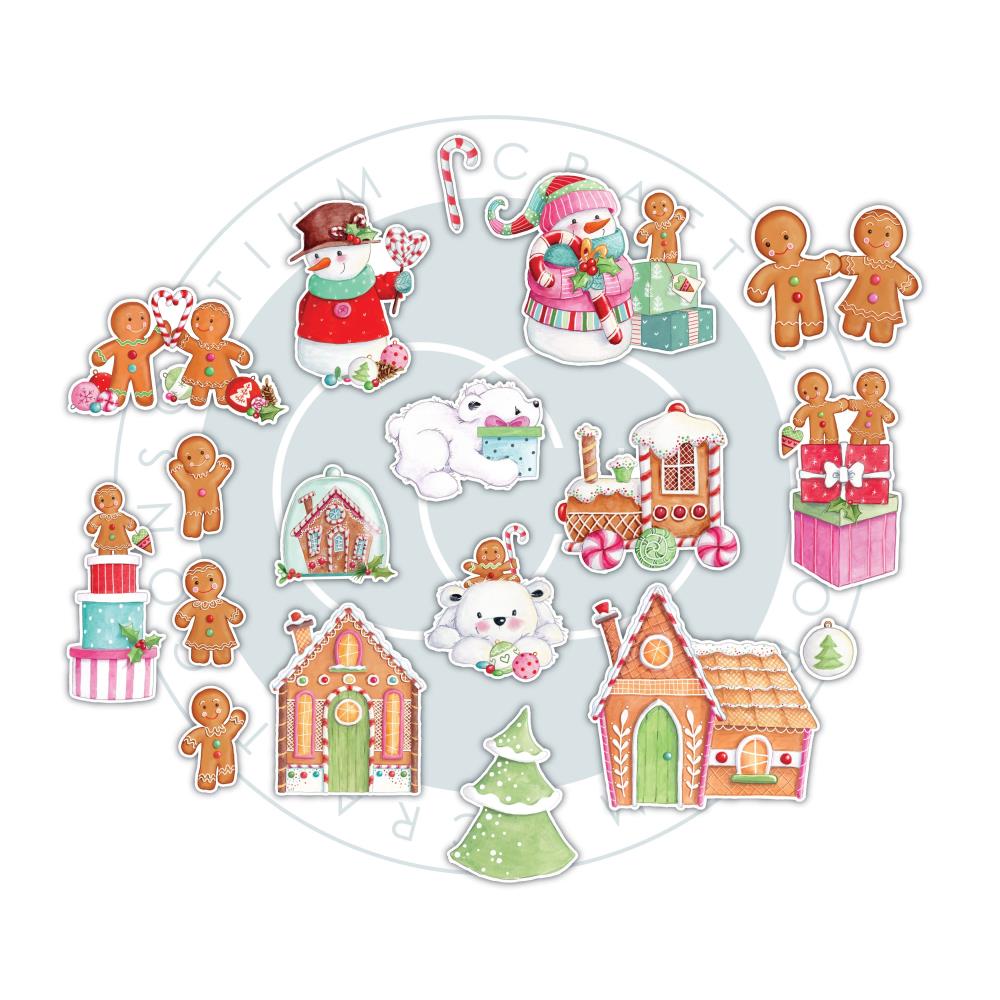 Craft Consortium Candy Christmas CHIPBOARD EPHEMERA