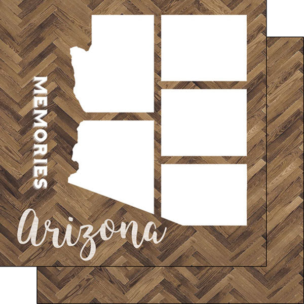 ARIZONA MEMORIES 12"x12" Scrapbook Photo Overlay