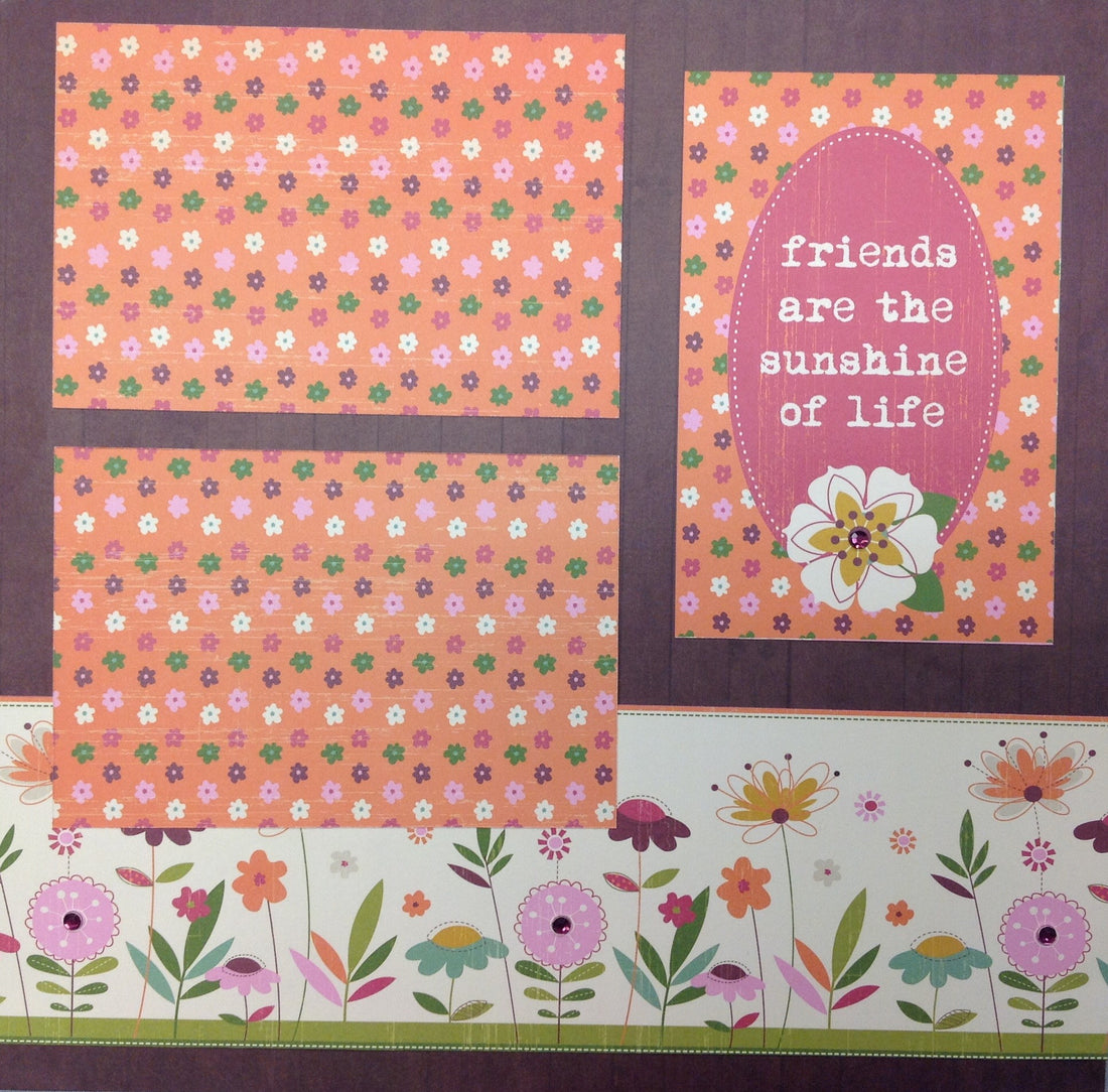 Premade Scrapbook Page (1) 12"x12" FRIENDS - Scrapbook Kyandyland