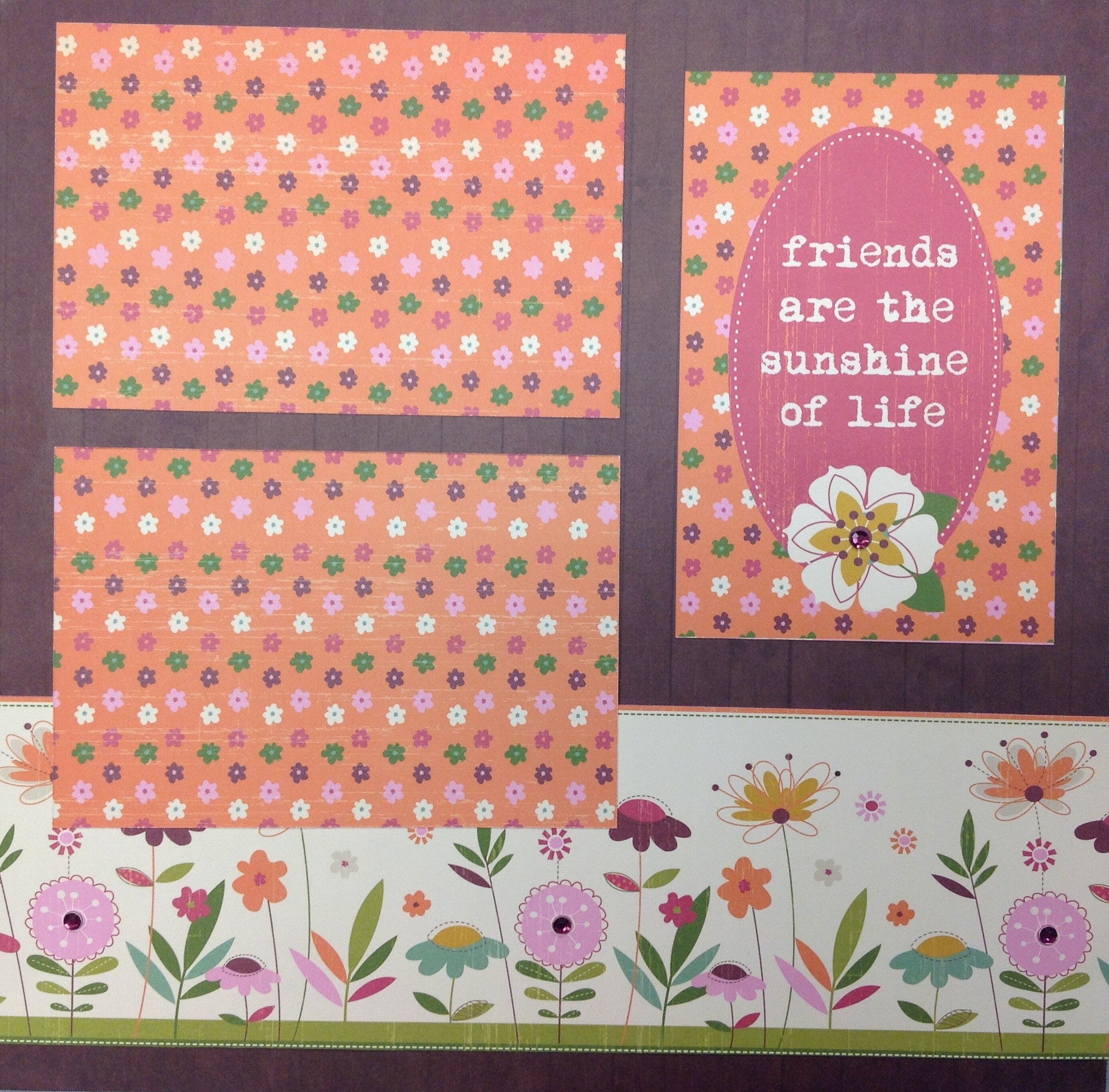 Premade Scrapbook Page (1) 12"x12" FRIENDS - Scrapbook Kyandyland
