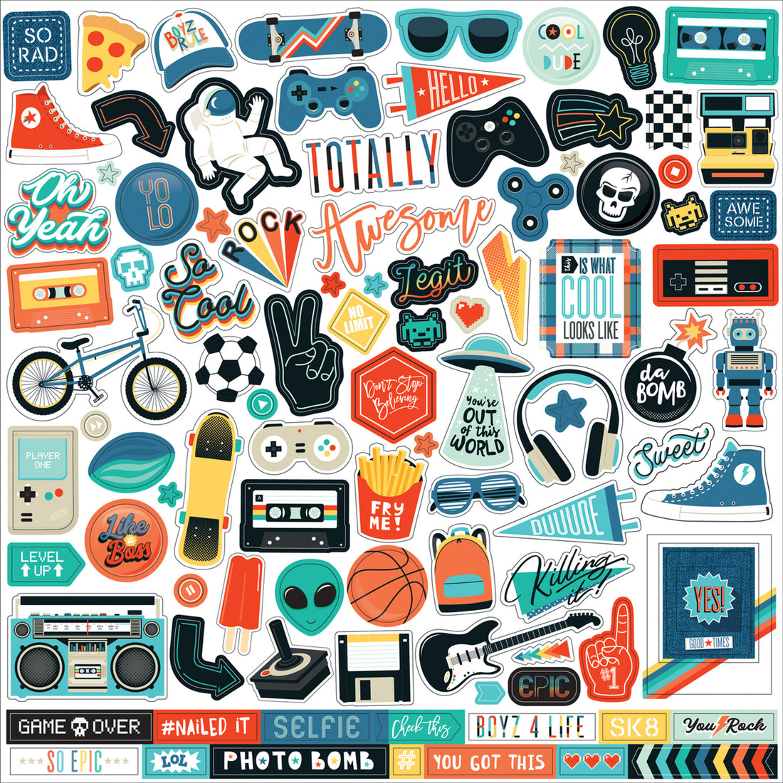 Echo Park TEEN SPIRIT BOY 12"X12" Scrapbook Collection Kit