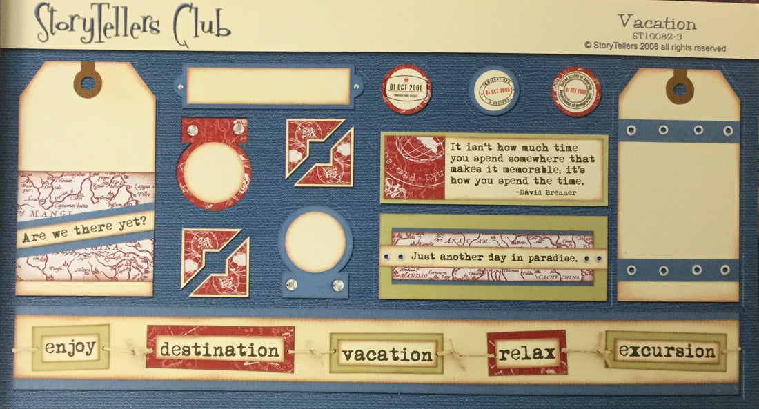 StoryTellers VACATION 2-3 DIECUTS 6"X13" Scrapbooksrus