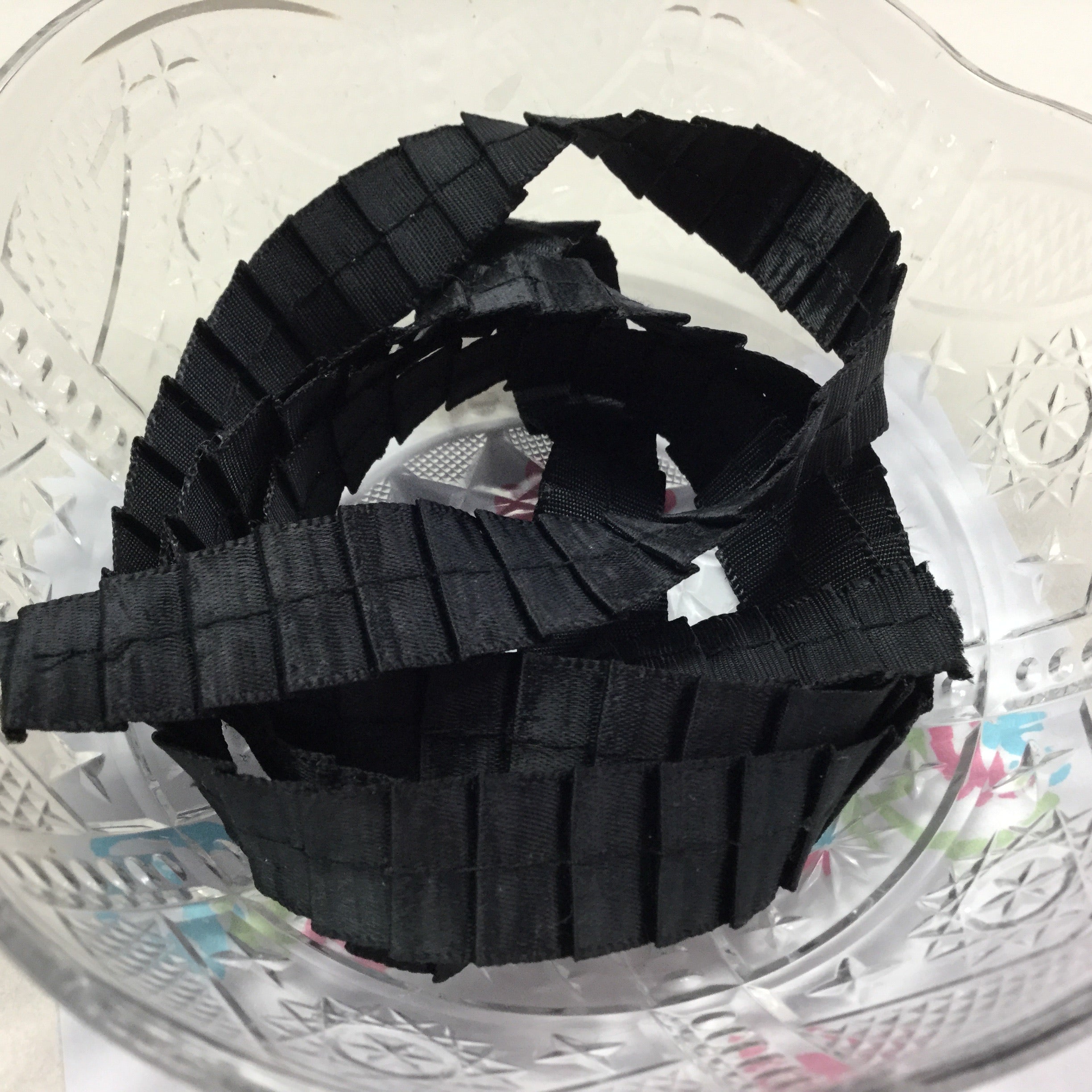 May Arts 5/8" SATIN PLEATED RIBBON 1 yard yd Scrapbooksrus Las Vegas