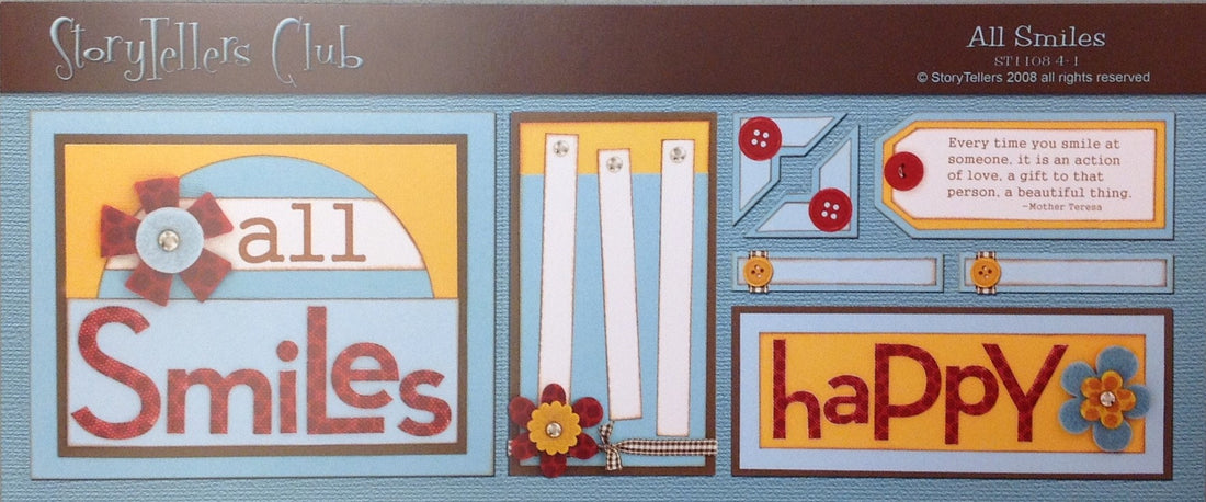 StoryTellers ALL SMILES 4-1 DIECUTS 6"X13"