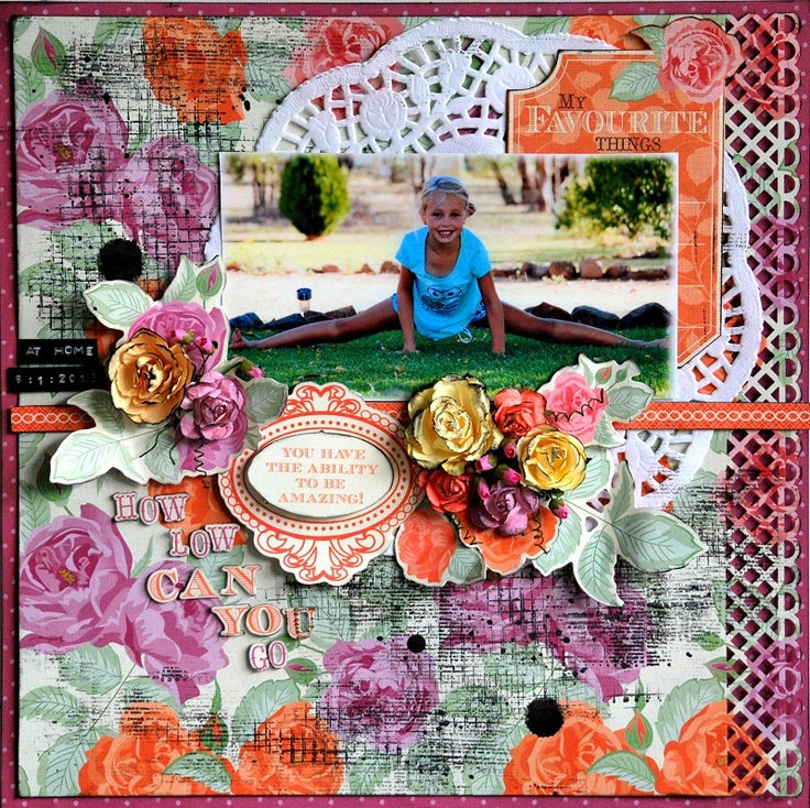 Kaisercraft FLORA DELIGHT Scrapbook Kit 12"X12" 12 Sheets