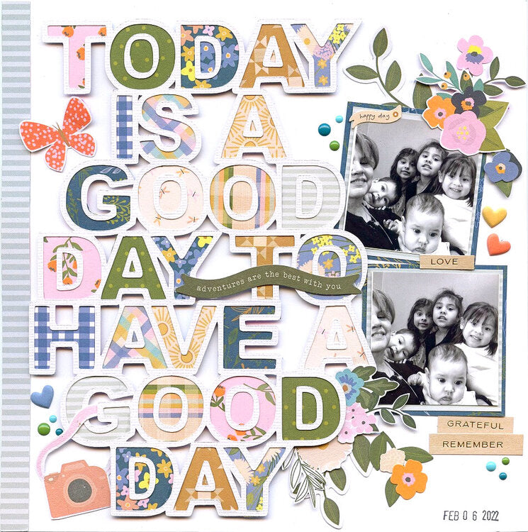 Jen Hadfield Live & Let Grow QUILTED 12"X12" Scrapbook Paper Scrapbooksrus