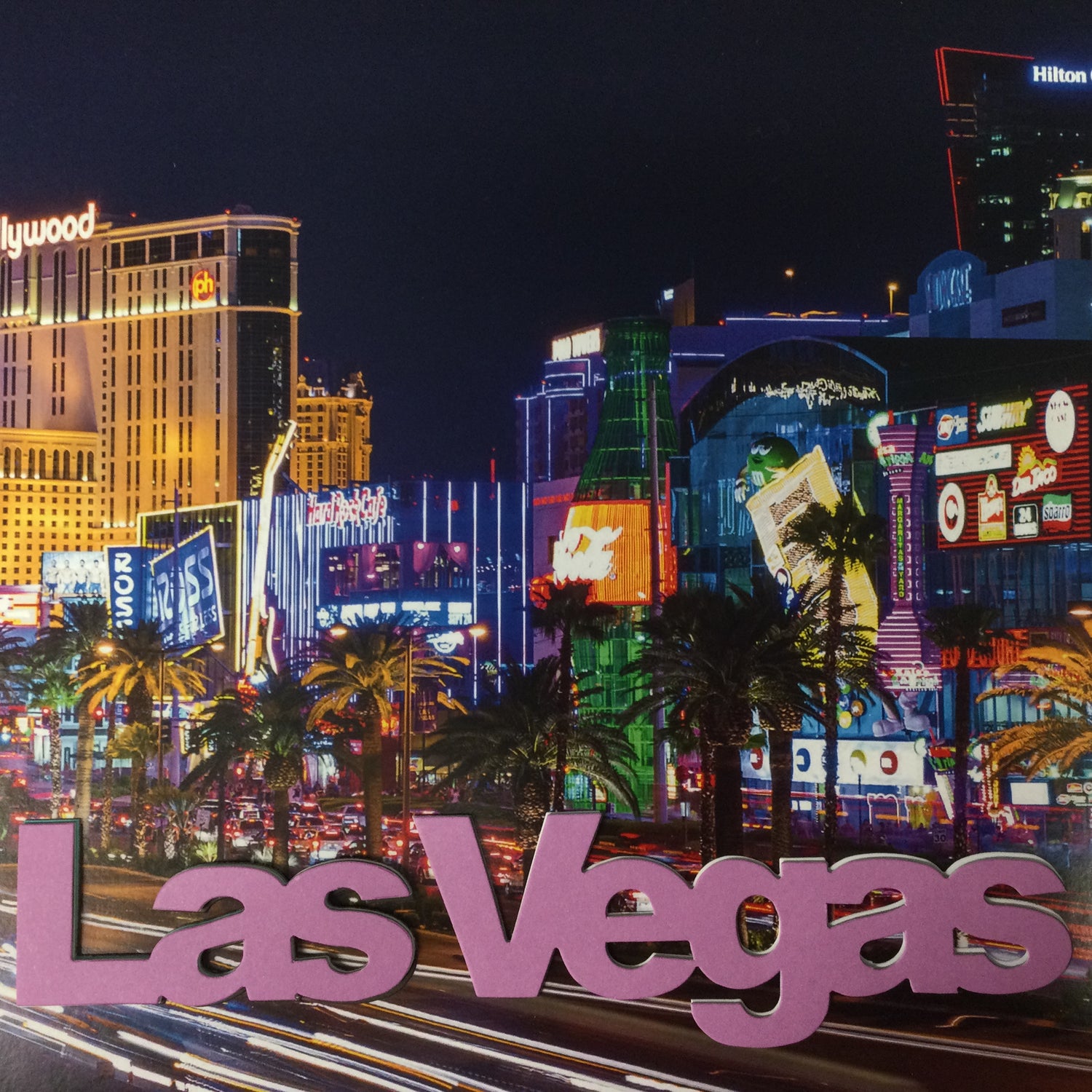 LAS VEGAS 2pc DieCut Scrapbook Die Cut Title
