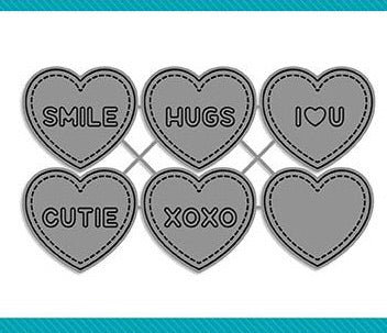 Lawn Fawn Cuts CANDY HEARTS Custom Craft Dies