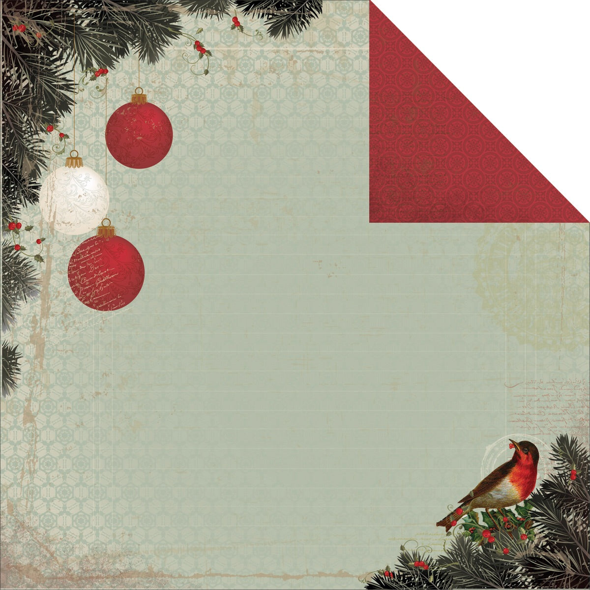 Kaisercraft St. Nicholas BELLSNICKLE 12"X12" Scrapbook Paper Scrapbooksrus