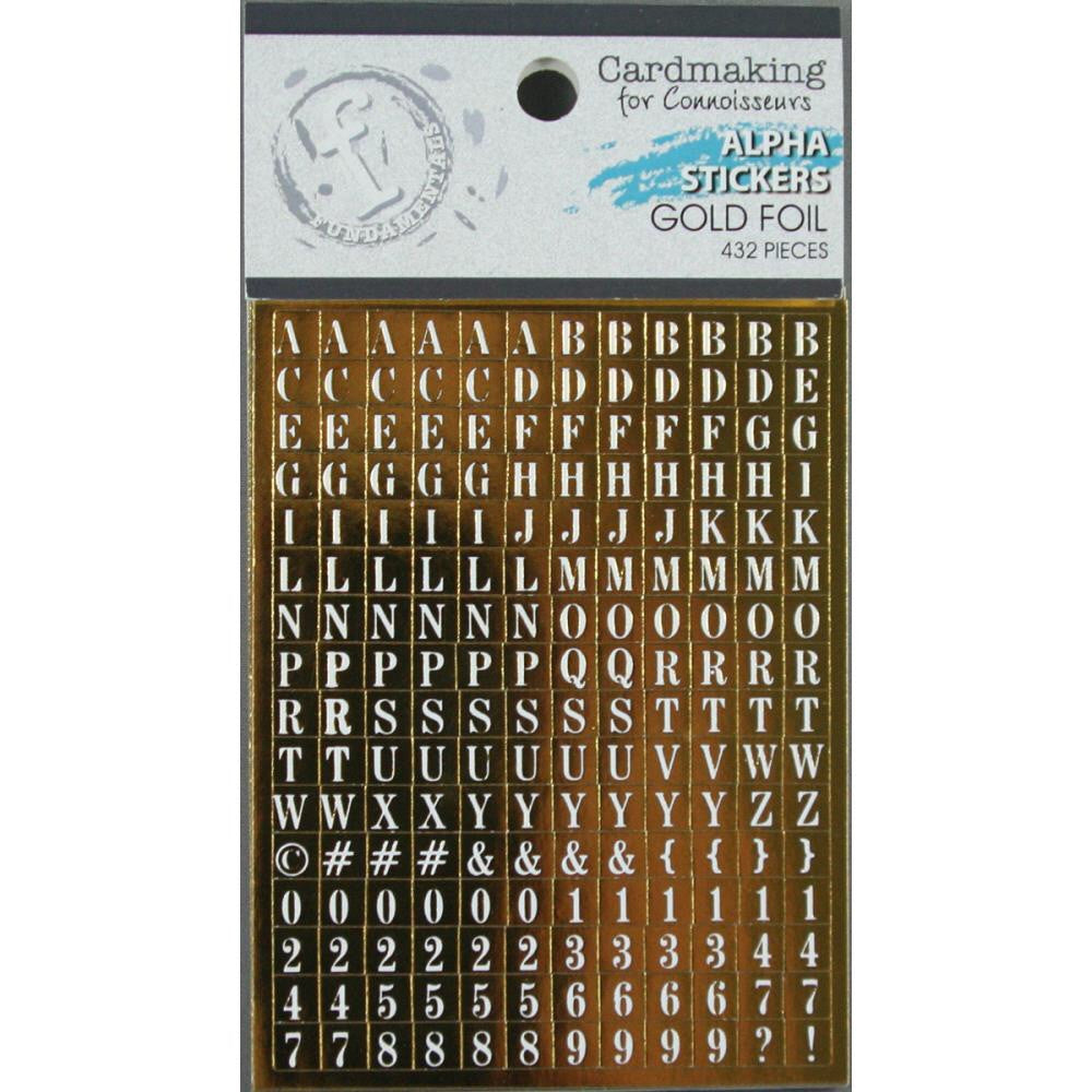 Ruby Rock It Alpha Stickers Mini GOLD FOIL