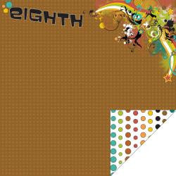 Moxxie School Zone EIGHTH GRADE 12"X12" Cardstock Paper Sheet - Scrapbook Kyandyland