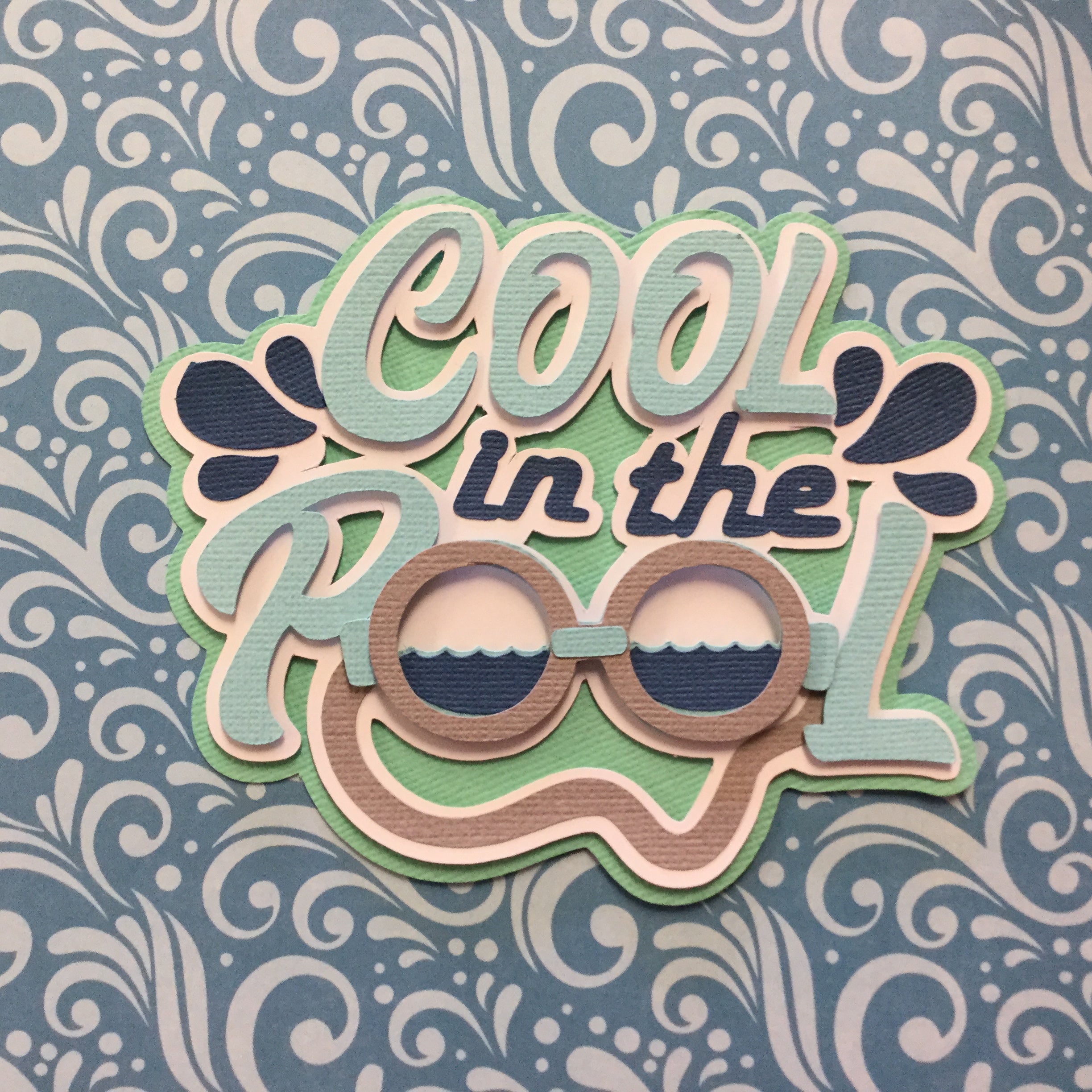 Summer COOL IN THE POOL Die Cuts