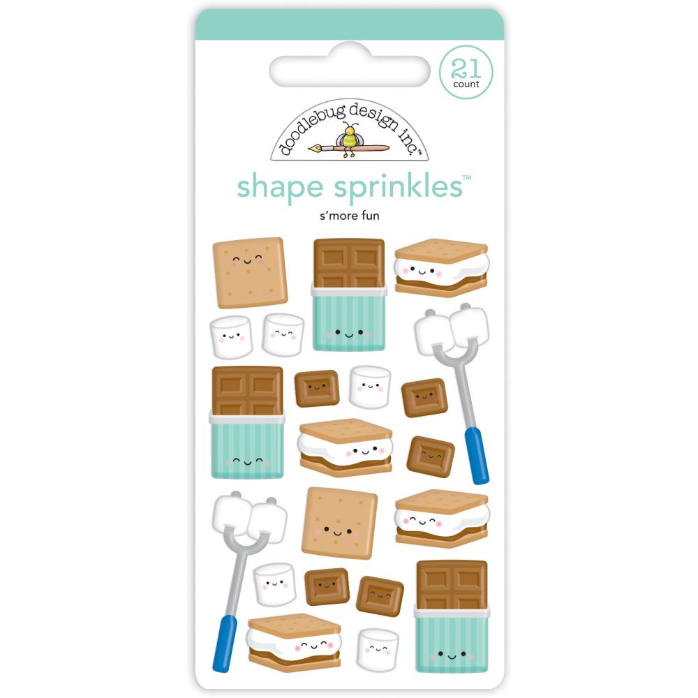 Doodlebug S’MORE FUN Shape Sprinkles Stickers 21pc
