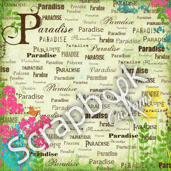 HAWAII PARADISE GREEN 12"X12" Scrapbook Customs Paper