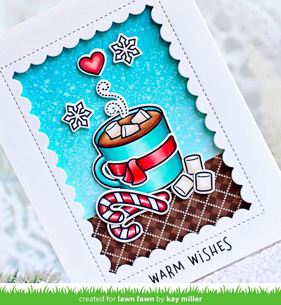 Lawn Fawn THANKS A LATTE Clear Stamps Coffee Sample @scrapbooksrus