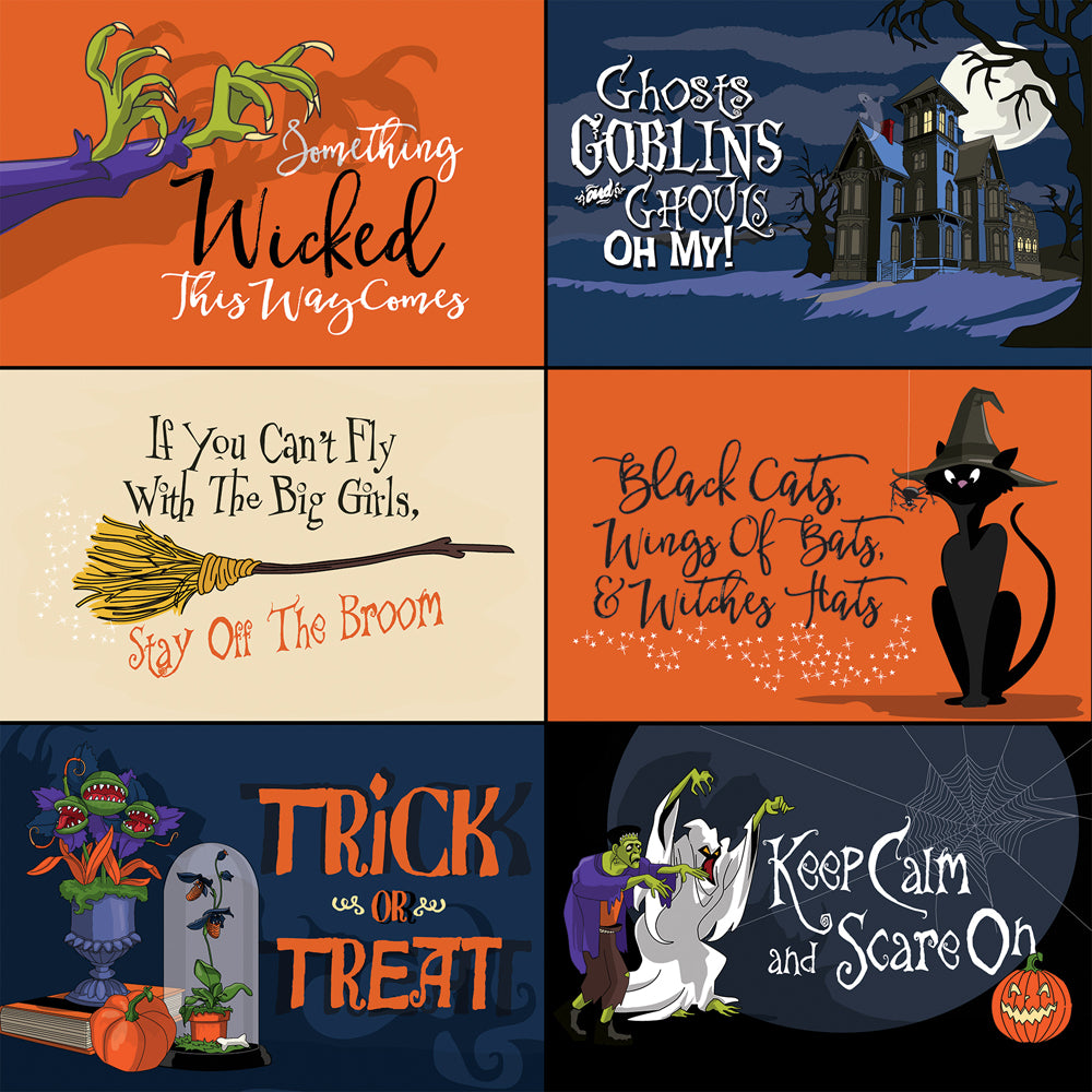 Carta Bella Hocus Pocus 6X4 JOURNALING CARDS 12"x12" Scrapbook Paper