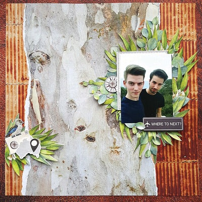 Kaisercraft Open Road Collection UNEARTH 12"X12" Scrapbook Sheet Scrapbooksrus