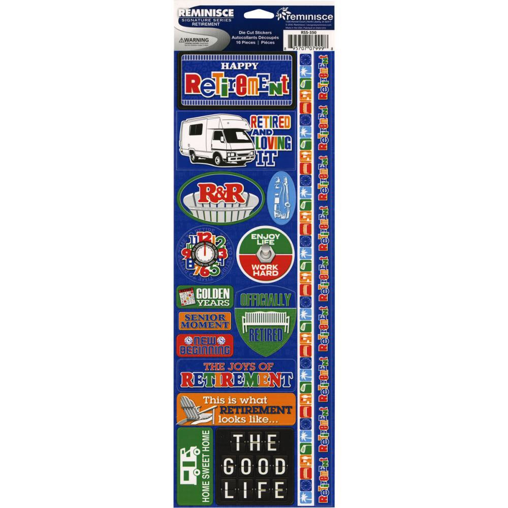 Reminisce Retirement Sticker @scrapbooksrus