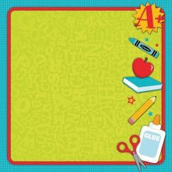 Darice Easy Peasy Page Layout 3D 12"x12" SCHOOL 7510 - Scrapbook Kyandyland