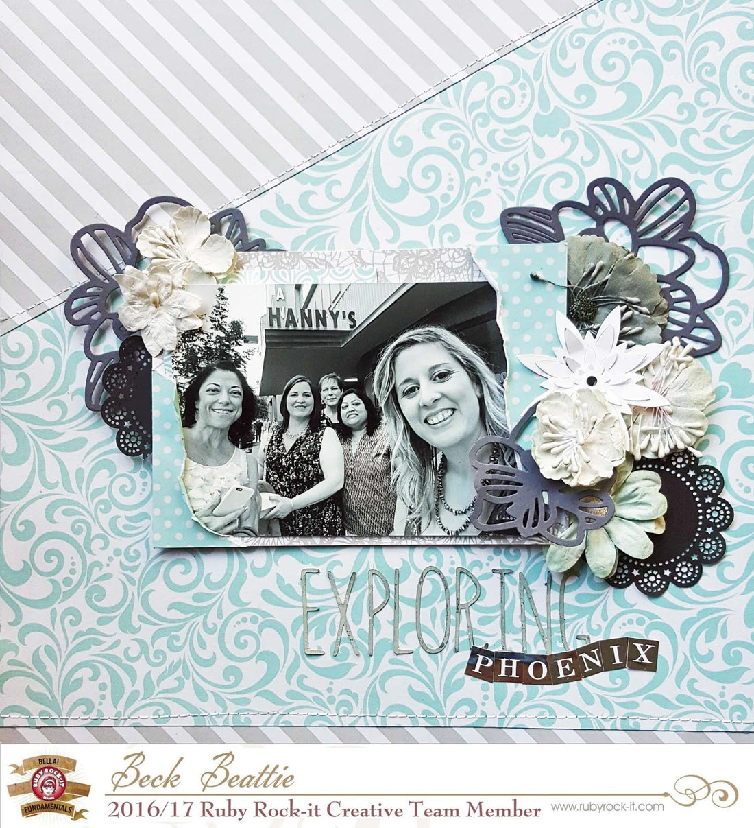 Bella! New York FLOURISH 12x12 Scrapbook Paper