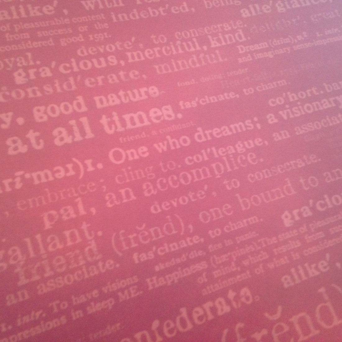 7 Gypsies FRIEND ROUGE 12"X12" Scrapbook Paper