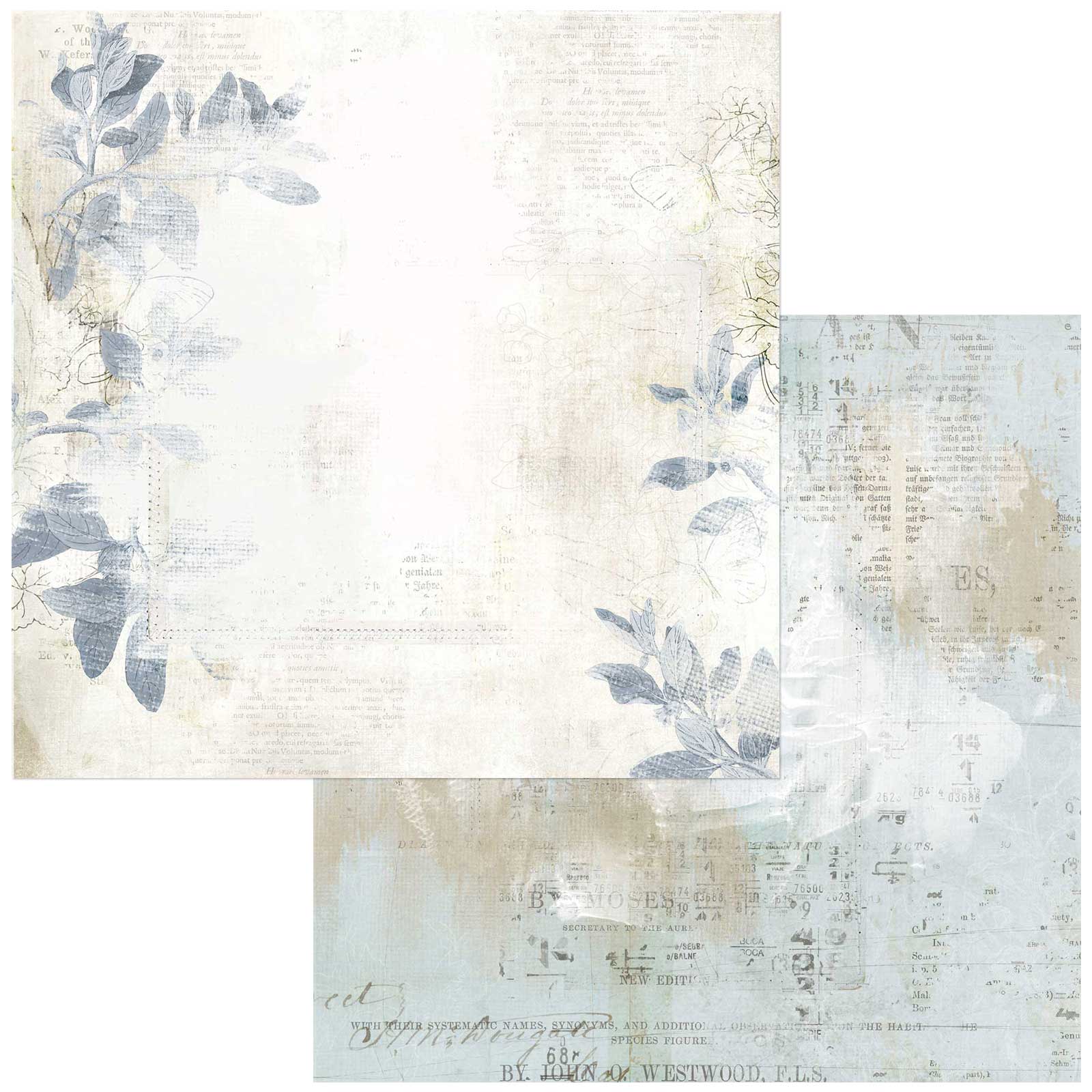 49 and Market Vintage Artistry SERENITY 12”X12” Scrapbook Collection Kit