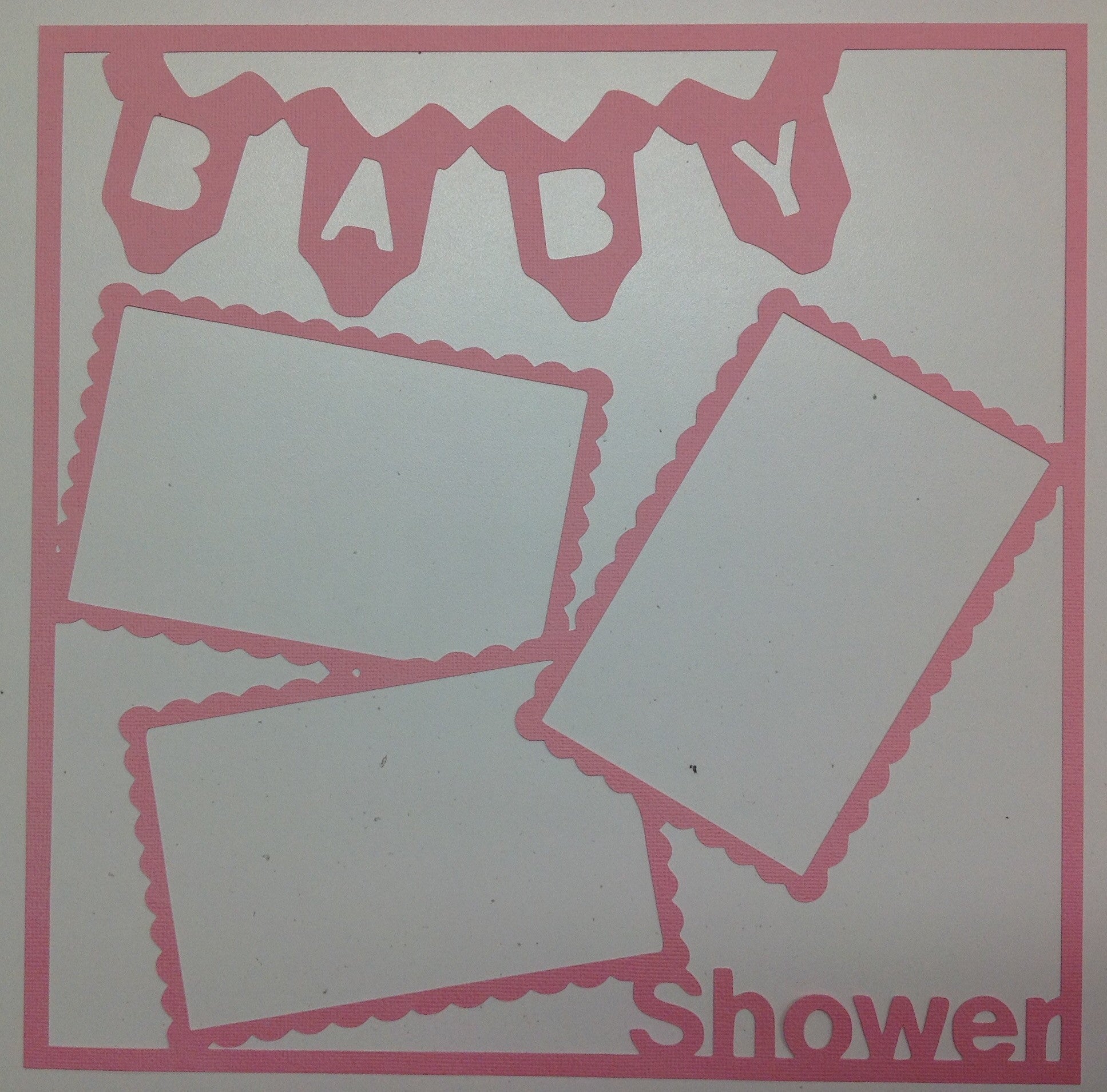 Page Frame BABY SHOWER 12"x12" Scrapbook Overlay