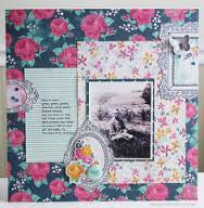 WeRM INKED ROSE 12"X12" Scrapbook Paper