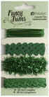 Petaloo Fancy Trims GREEN Ribbon Scrapbooksrus