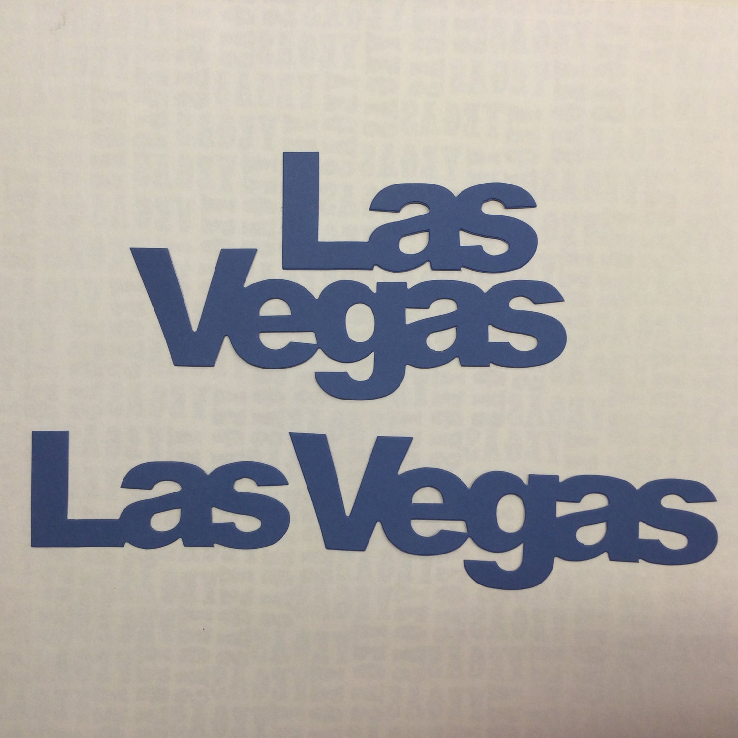 LAS VEGAS 2pc DieCut Scrapbook Die Cut Title