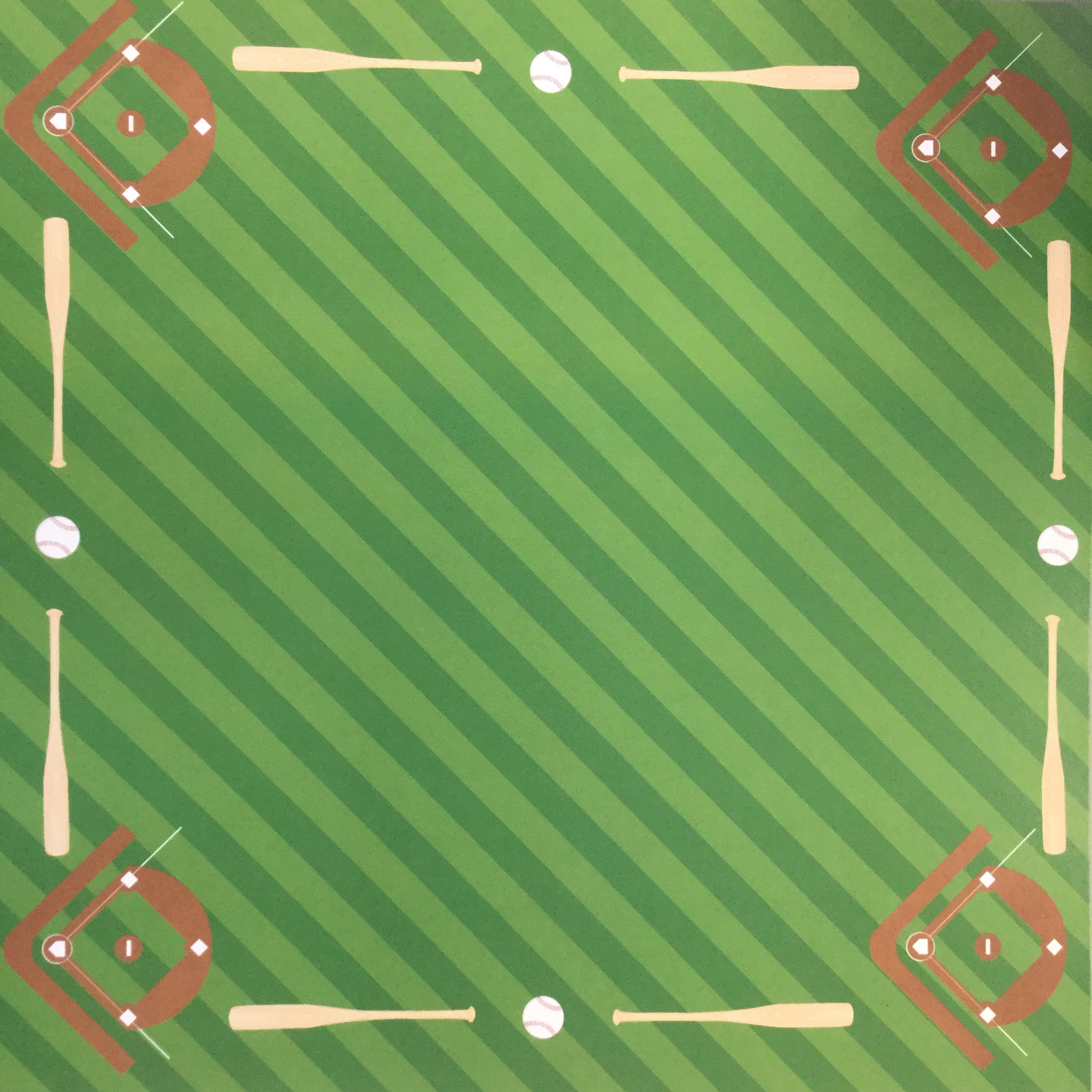BASEBALL LIFE KIT 12"X12" Scrapbook Paper 12 Sheets