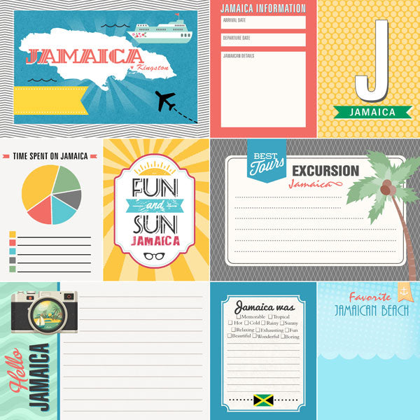 JAMAICA CARIBBEAN 12"X12" KIT Mini Theme 9pc