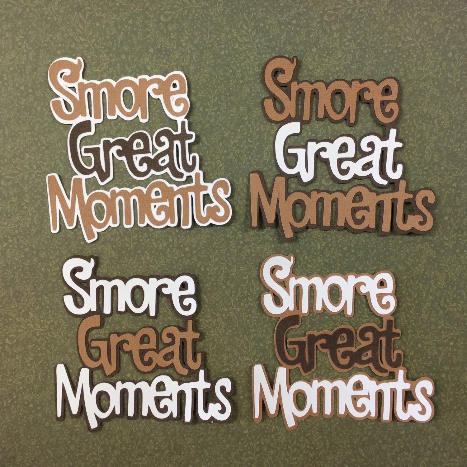 S’MORE GREAT MOMENTS Camping Custom Scrapbook Die Cuts Scrapbooksrus